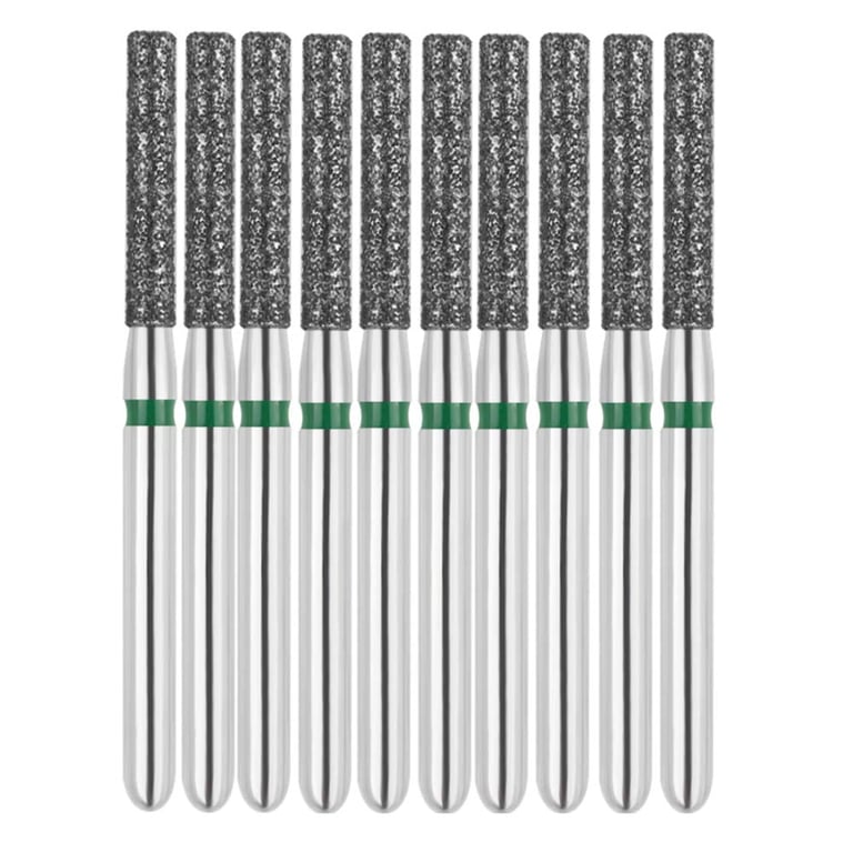 Vakker FG #837.014 Coarse Grit Flat End Cylinder Diamond Bur, 10/Pk. 151µm, overall length : 22mm