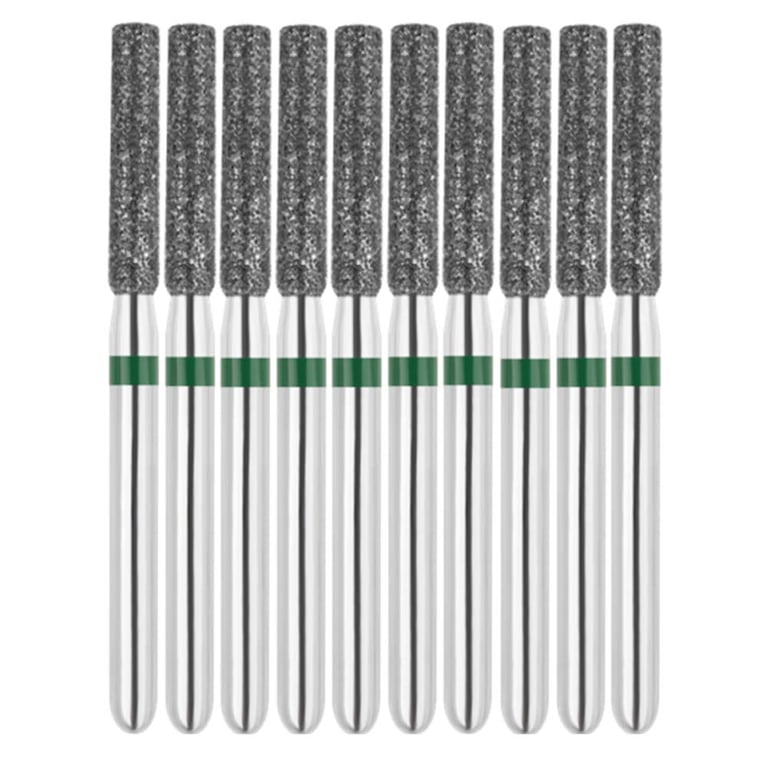 Vakker FG #837.016 Coarse Grit Flat End Cylinder Diamond Bur, 10/Pk. 151µm, overall length : 22mm