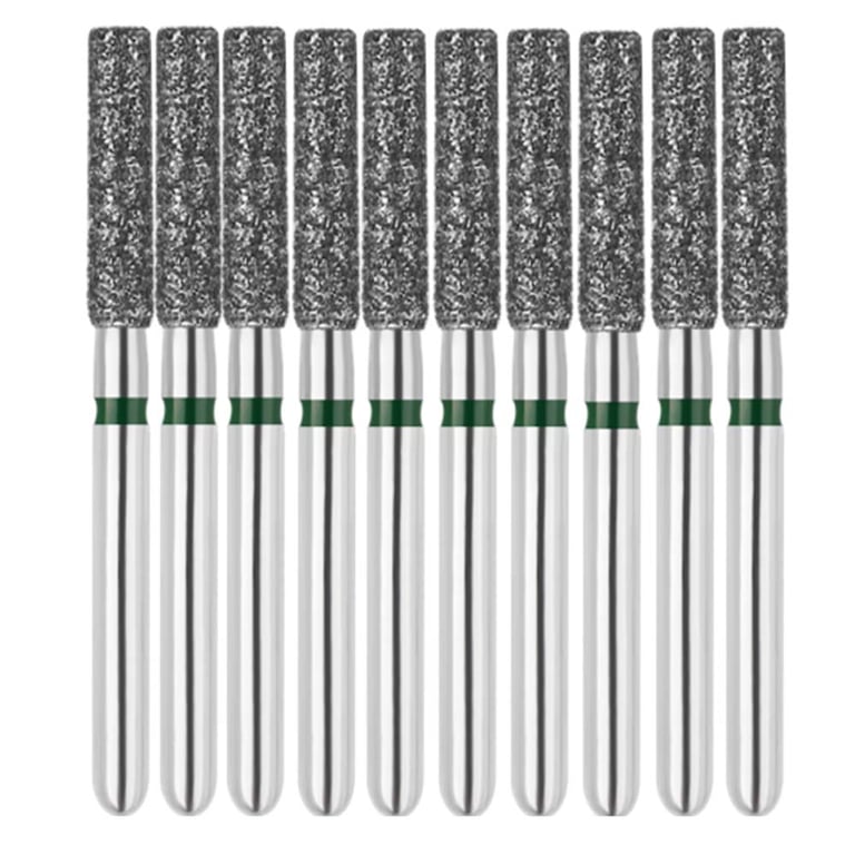 Vakker FG #837.018 Coarse Grit Flat End Cylinder Diamond Bur, 10/Pk. 151µm, overall length : 22mm