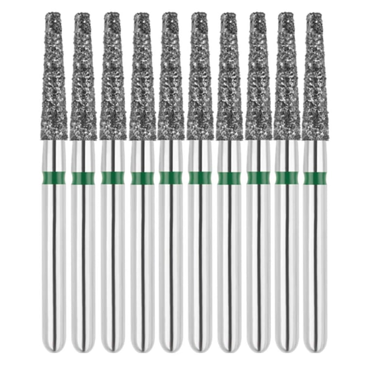 Vakker FG #847.018 Coarse Grit Flat End Taper Diamond Bur, 10/Pk. 151µm, overall length : 22mm