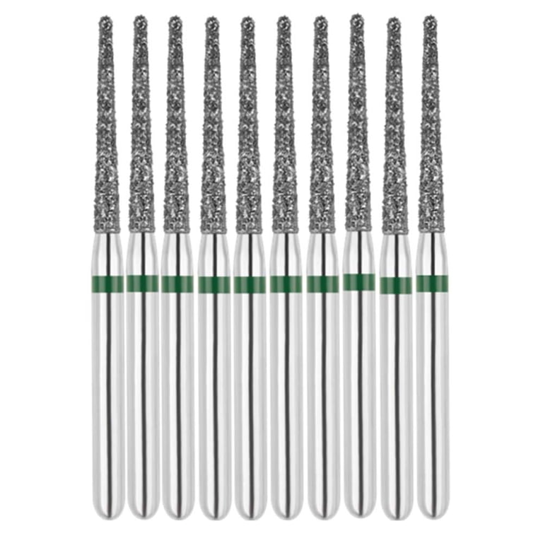 Vakker FG #848.012 Coarse Grit Flat End Taper Diamond Bur, 10/Pk. 151µm, overall length : 24mm