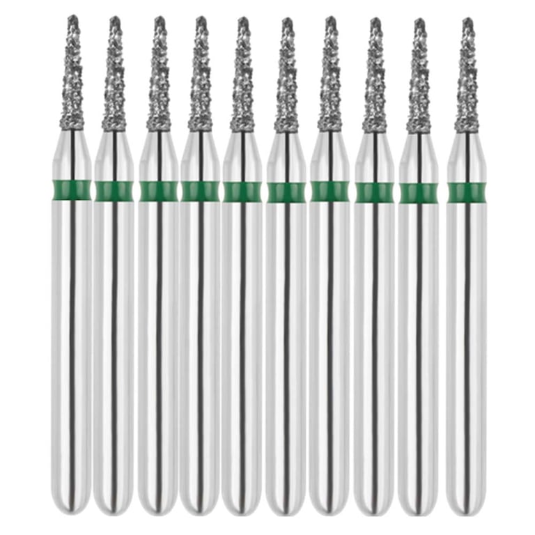 Vakker FG #849.009 Coarse Grit Round End Taper Diamond Bur, 10/Pk. 151µm, overall length : 19mm