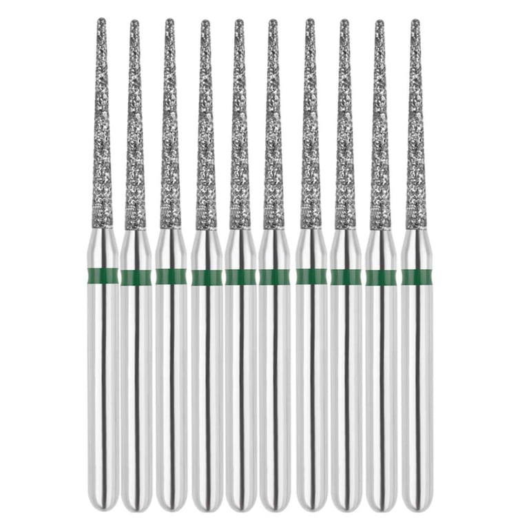 Vakker FG #850.010 Coarse Grit Round End Taper Diamond Bur, 10/Pk. 151µm, overall length : 24mm