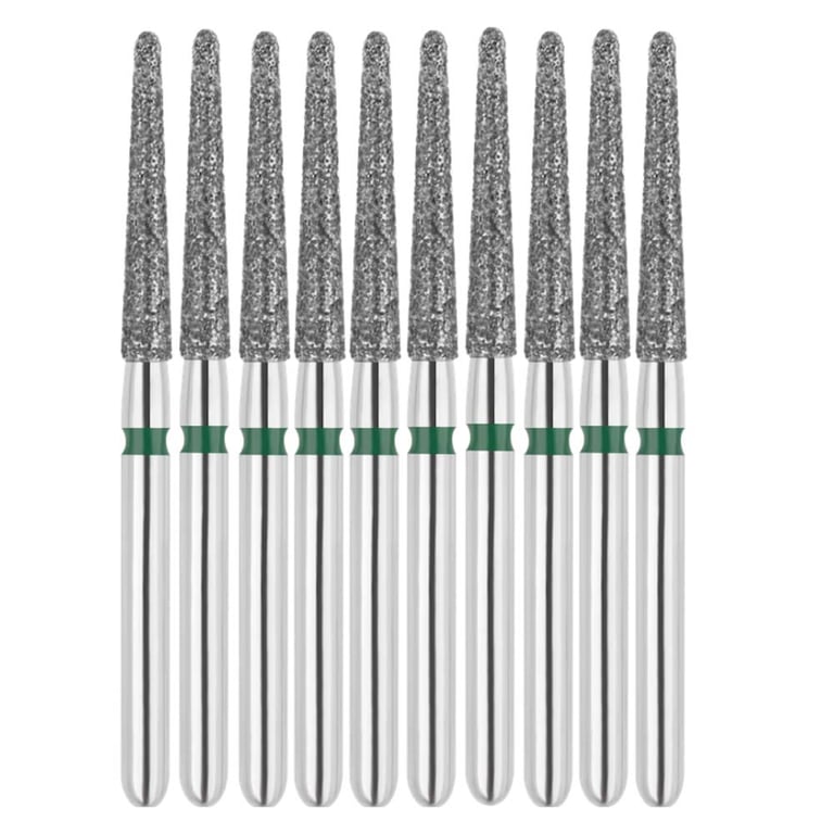 Vakker FG #850.016 Coarse Grit Round End Taper Diamond Bur, 10/Pk. 151µm, overall length : 24mm