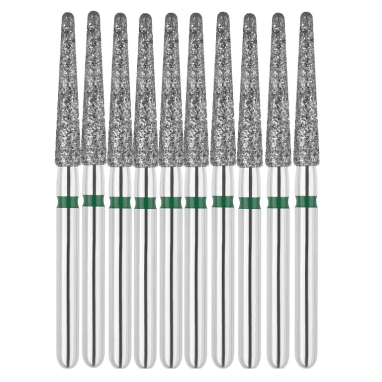 Vakker FG #850.018 Coarse Grit Round End Taper Diamond Bur, 10/Pk. 151µm, overall length : 24mm
