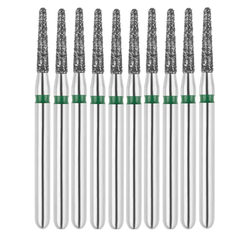 Vakker FG #855.014 Coarse Grit Round End Taper Diamond Bur, 10/Pk. 151µm, overall length : 21mm