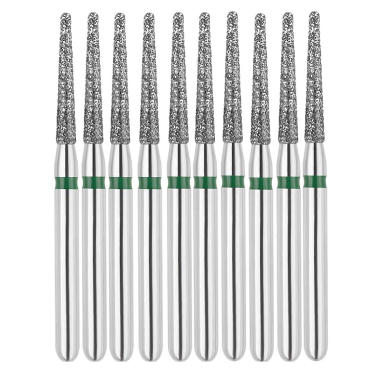 Vakker FG #856.012 Coarse Grit Round End Taper Diamond Bur, 10/Pk. 151µm, overall length : 24mm