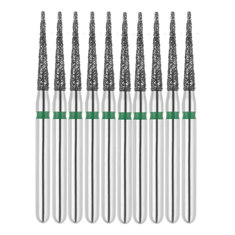 Vakker FG #858.010 Coarse Grit Needle Shaped Diamond Bur, 10/Pk. 151µm, overall length : 22mm