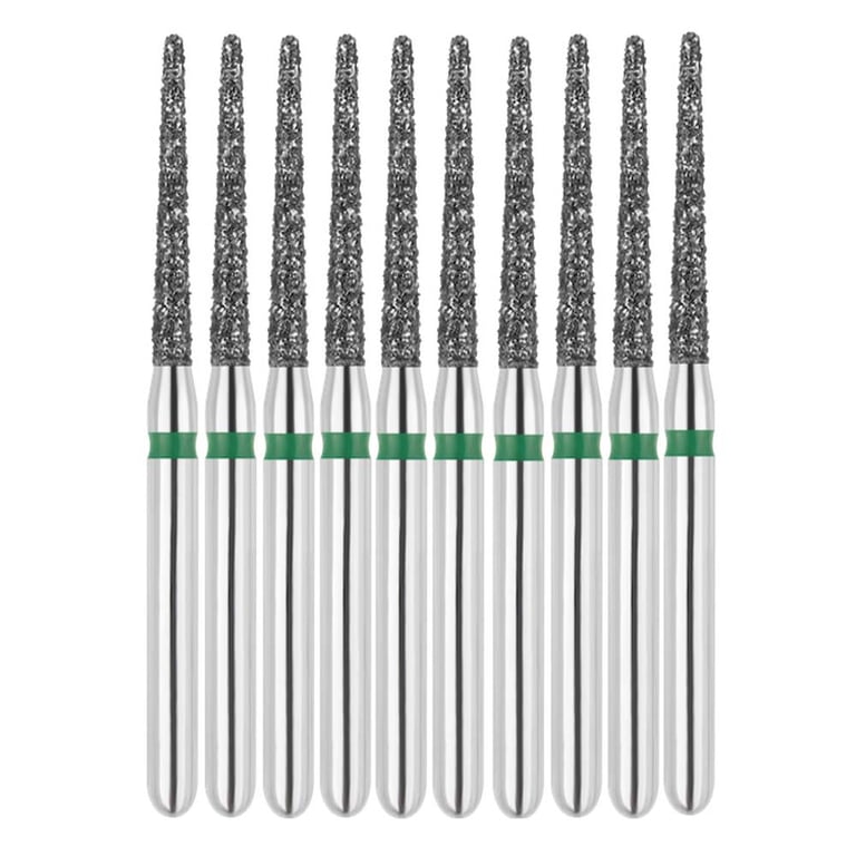 Vakker FG #858.012 Coarse Grit Needle Shaped Diamond Bur, 10/Pk. 151µm, overall length : 22mm