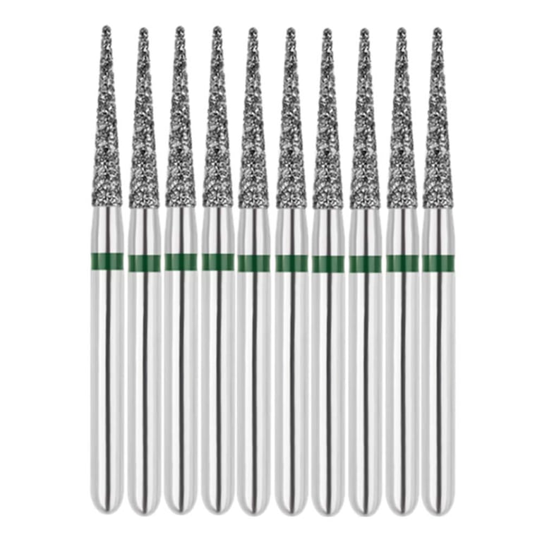 Vakker FG #858.014 Coarse Grit Needle Shaped Diamond Bur, 10/Pk. 151µm, overall length : 22mm