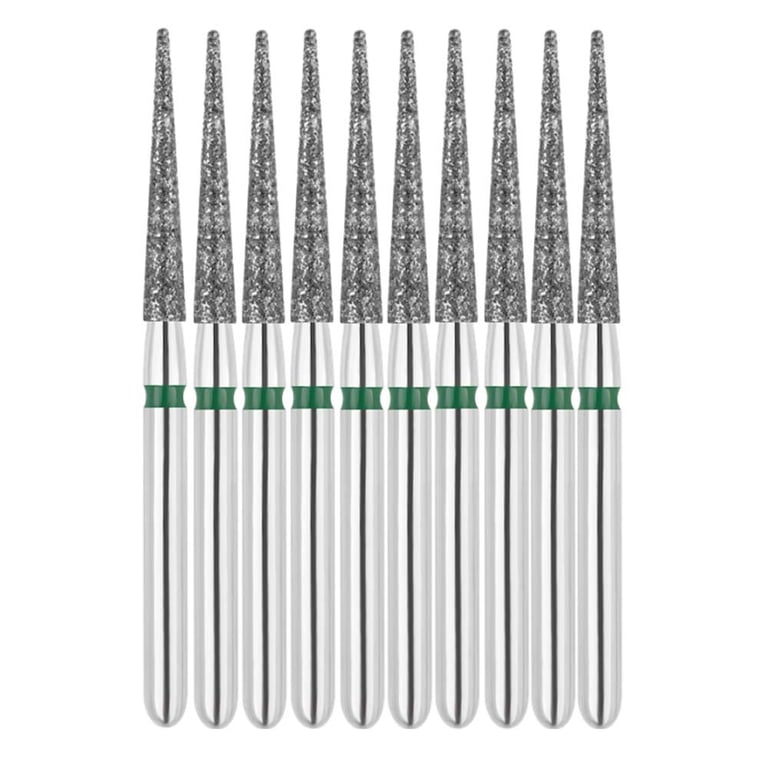 Vakker FG #859.016 Coarse Grit Needle Shaped Diamond Bur, 10/Pk. 151µm, overall length : 24mm