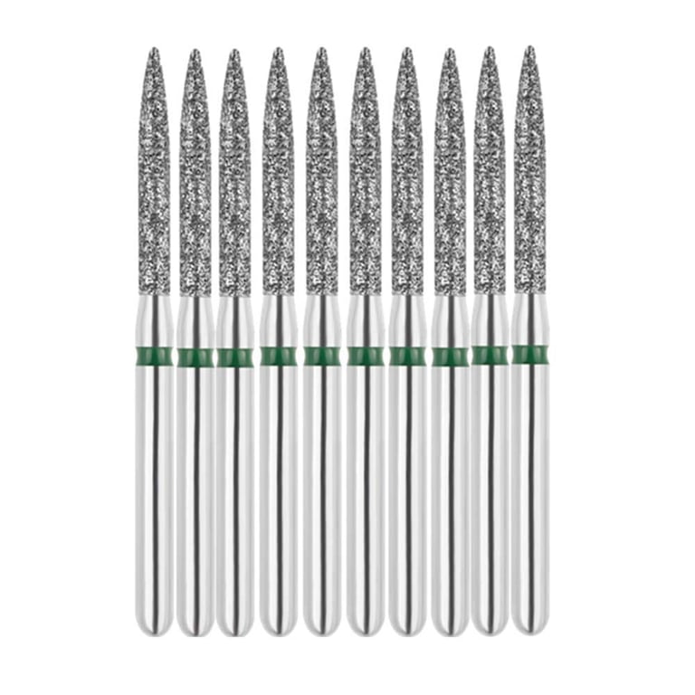 Vakker FG #863.014 Coarse Grit Flame Shaped Diamond Bur, 10/Pk. 151µm, overall length : 24mm, head
