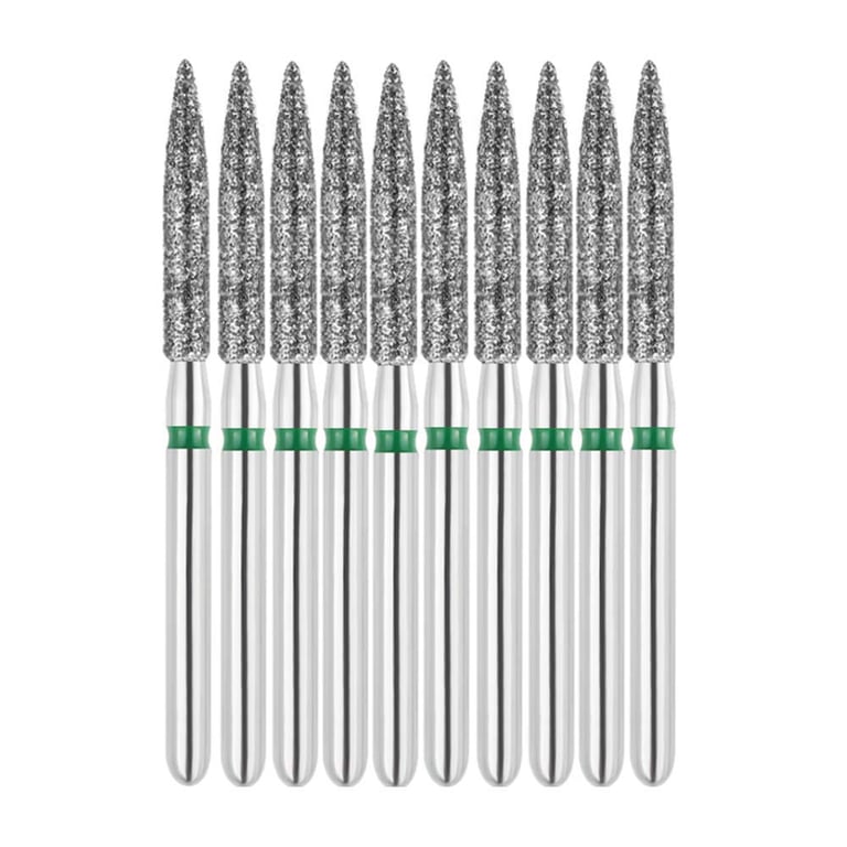 Vakker FG #863.016 Coarse Grit Flame Shaped Diamond Bur, 10/Pk. 151µm, overall length : 24mm, head