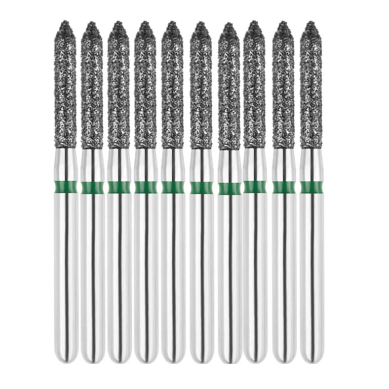 Vakker FG #878.014 Coarse Grit Bevel Cylinder Diamond Bur, 10/Pk. 151µm, overall length : 21mm