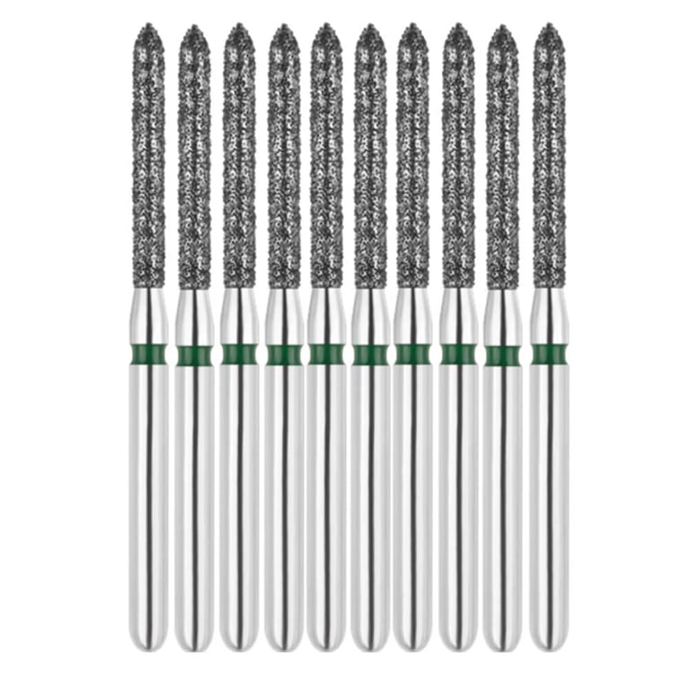 Vakker FG #879.012 Coarse Grit Bevel Cylinder Diamond Bur, 10/Pk. 151µm, overall length : 24mm