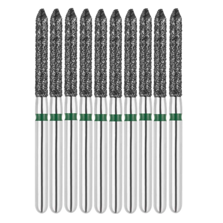 Vakker FG #879.014 Coarse Grit Bevel Cylinder Diamond Bur, 10/Pk. 151µm, overall length : 24mm