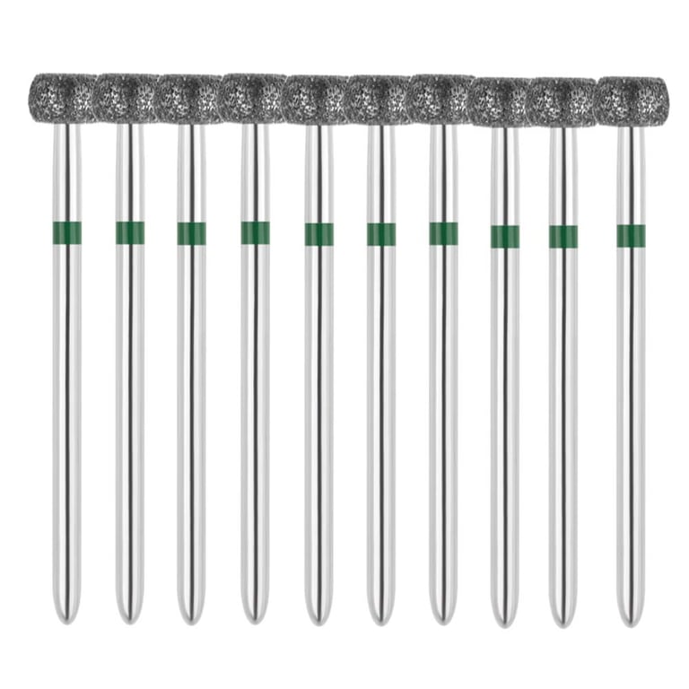 Vakker FG #909.042 Coarse Grit Round Wheel Diamond Bur, 10/Pk. 151µm, overall length : 19mm, head