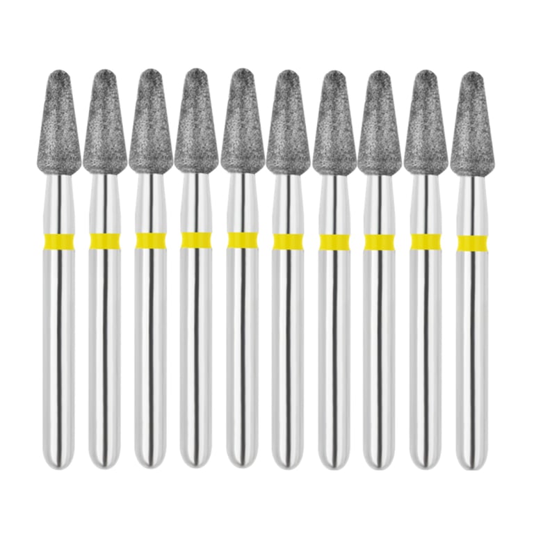 Vakker FG #369.023 Super Fine Grit Football Shaped Diamond Burs, 10/Pk. 28µm, overall length