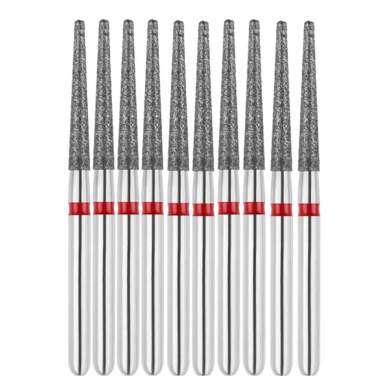 Vakker FG #848.016 Fine Grit Flat End Taper Diamond Bur, 10/Pk. 60µm, overall length : 24mm, head