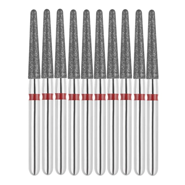 Vakker FG #856L.018 Fine Grit Round End Taper Diamond Bur, 10/Pk. 60µm, overall length : 22mm