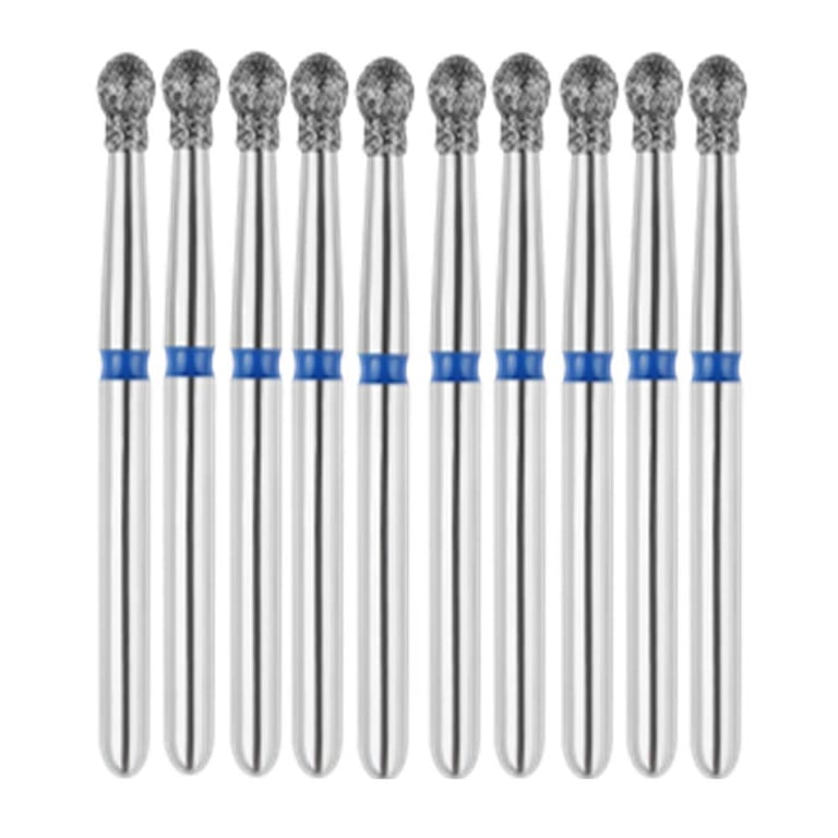 Vakker FG #802.018 Medium Grit Round with Collar Diamond Bur, 10/Pk. 125µm, overall length : 19mm
