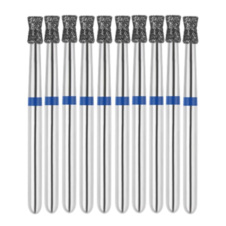 Vakker FG #806.016 Medium Grit Double Inverted Cone Diamond Bur, 10/Pk. 125µm, overall length
