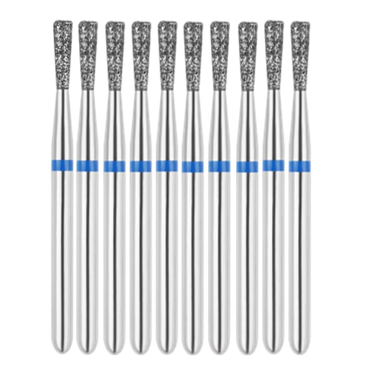Vakker FG #807.014 Medium Grit Inverted Cone Diamond Bur, 10/Pk. 125µm, overall length : 19mm