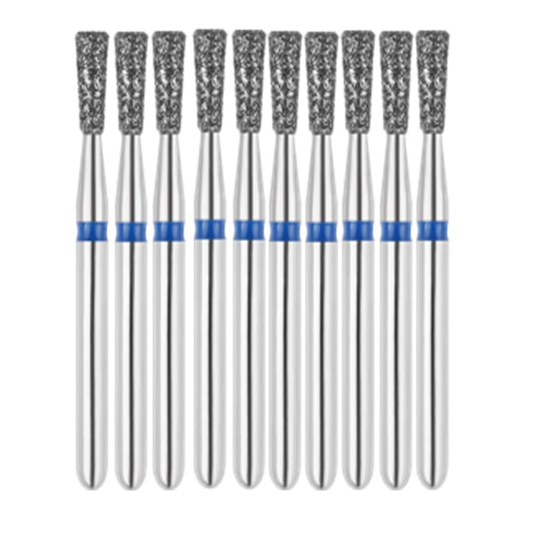 Vakker FG #807.016 Medium Grit Inverted Cone Diamond Bur, 10/Pk. 125µm, overall length : 19mm