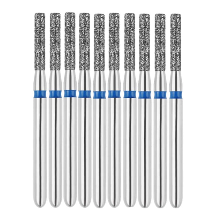 Vakker FG #836.012 Medium Grit Flat End Cylinder Diamond Bur, 10/Pk. 125µm, overall length : 21mm