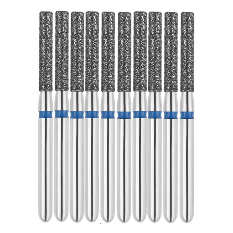 Vakker FG #837.014 Medium Grit Flat End Cylinder Diamond Bur, 10/Pk. 125µm, overall length : 22mm