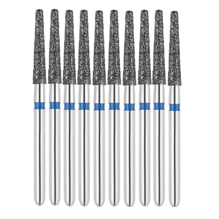 Vakker FG #847.018 Medium Grit Flat End Taper Diamond Bur, 10/Pk. 125µm, overall length : 22mm