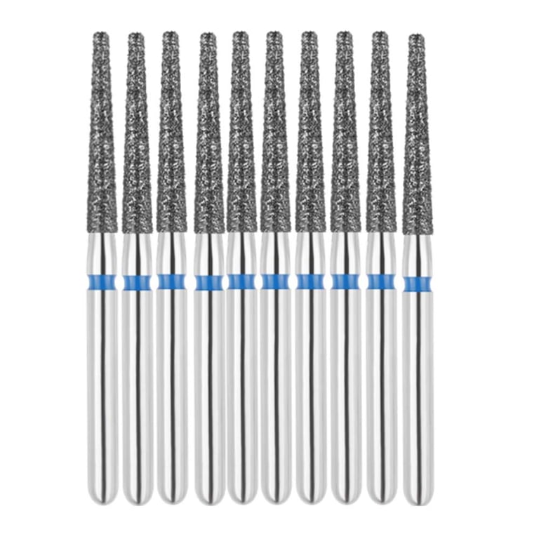 Vakker FG #848.016 Medium Grit Flat End Taper Diamond Bur, 10/Pk. 125µm, overall length : 24mm