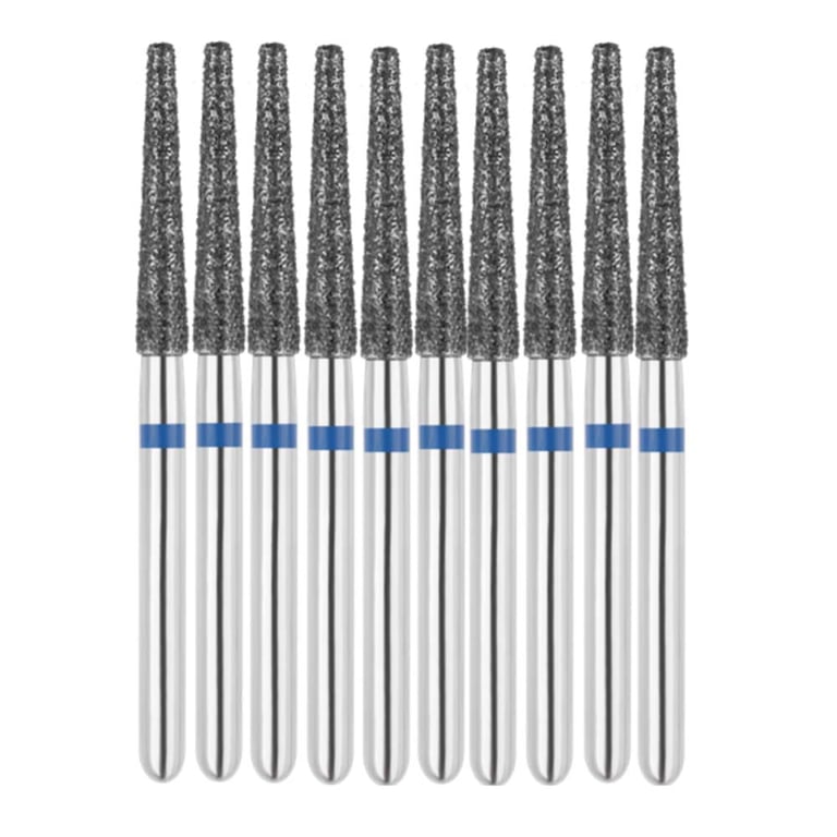 Vakker FG #848.018 Medium Grit Flat End Taper Diamond Bur, 10/Pk. 125µm, overall length : 24mm