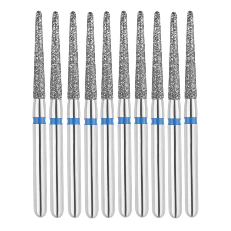 Vakker FG #850.014 Medium Grit Round End Taper Diamond Bur, 10/Pk. 125µm, overall length : 24mm