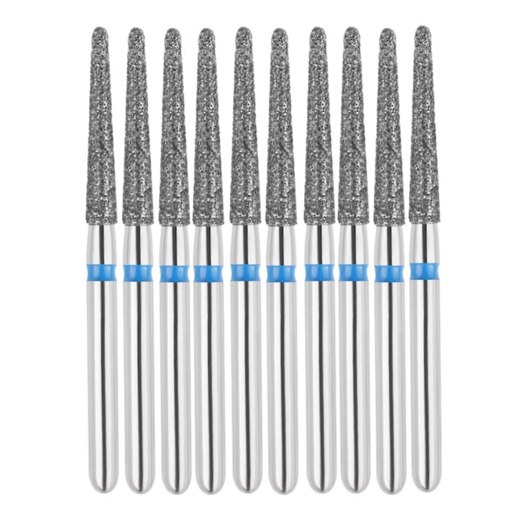 Vakker FG #850.016 Medium Grit Round End Taper Diamond Bur, 10/Pk. 125µm, overall length : 24mm