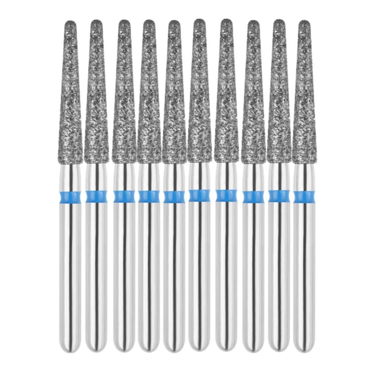 Vakker FG #850.018 Medium Grit Round End Taper Diamond Bur, 10/Pk. 125µm, overall length : 24mm