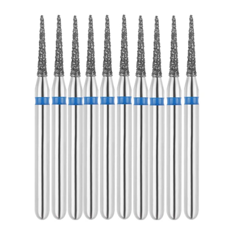 Vakker FG #852.010 Medium Grit Christmas Tree Shaped Diamond Bur, 10/Pk. 125µm, overall length