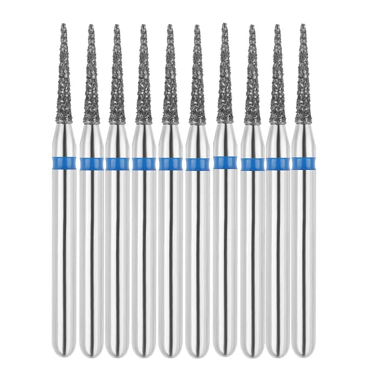 Vakker FG #852.012 Medium Grit Christmas Tree Shaped Diamond Bur, 10/Pk. 125µm, overall length