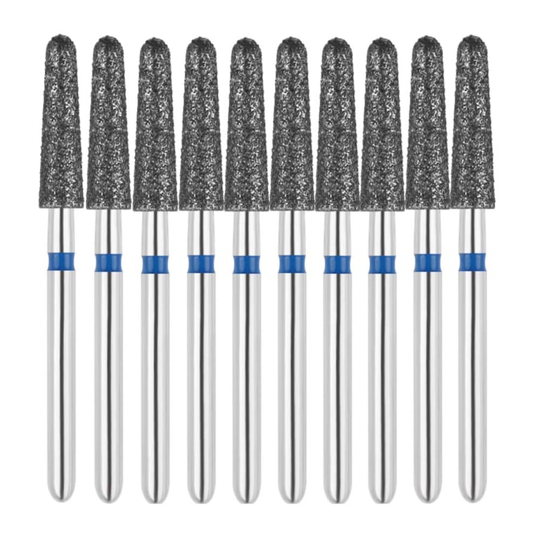 Vakker FG #856.025 Medium Grit Round End Taper Diamond Bur, 10/Pk. 125µm, overall length : 22mm