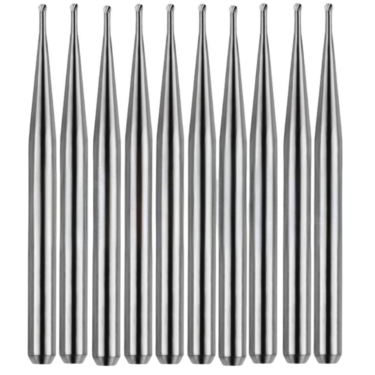 Vakker FG #1/4 Carbide Bur, 10/Pk. The burs feature a 1.6 mm shank diameter, a 0.5 mm head length