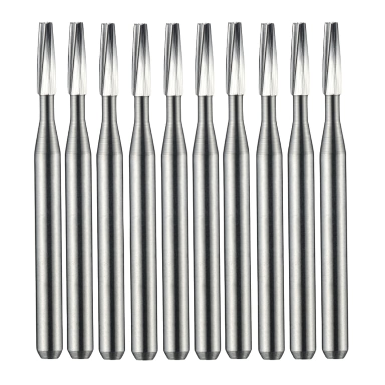 Vakker FG # 171 Carbide Bur, 10/Pk. The burs feature a 1.6 mm shank diameter, a 4.2 mm head