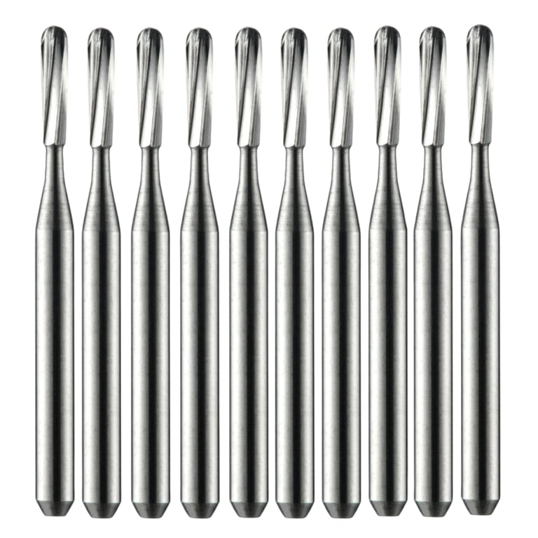 Vakker FG #246 Carbide Bur, 10/Pk. The burs feature a 1.6 mm shank diameter, a 3.7 mm head length