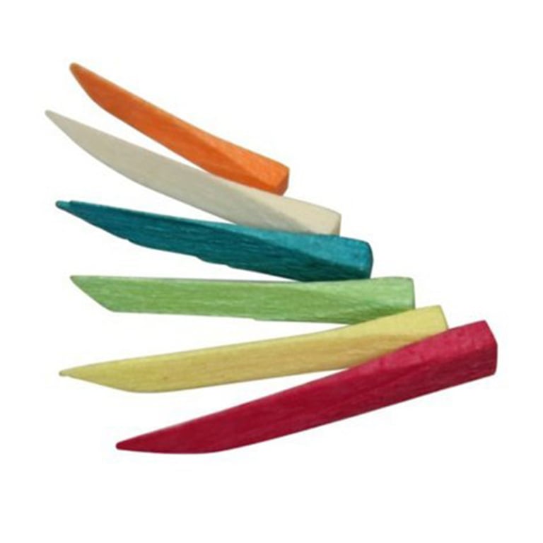 Valdent USA Matrix Wooden Wedges, Assorted, Colored, 100/Pk. Includes : 20 per color - orange