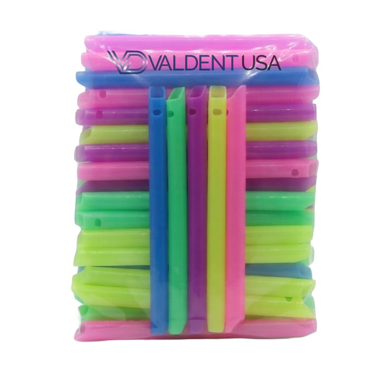 Valdent USA High-Volume Evacuation Tips, Assorted Colors, 100/Pk. Features vented design, 11mm