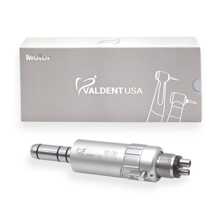 Valdent USA Low-Speed Motor, 20,000 RPM, Reversible, 4-Hole Connection, 1/Pk. 2-Speed, fits