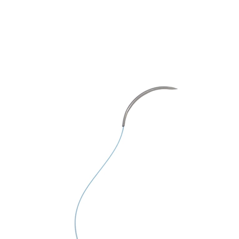 Valdent USA 4/0, 18" Black Nylon Sutures with C-6 reverse-cutting 19mm needle, 12/Pk