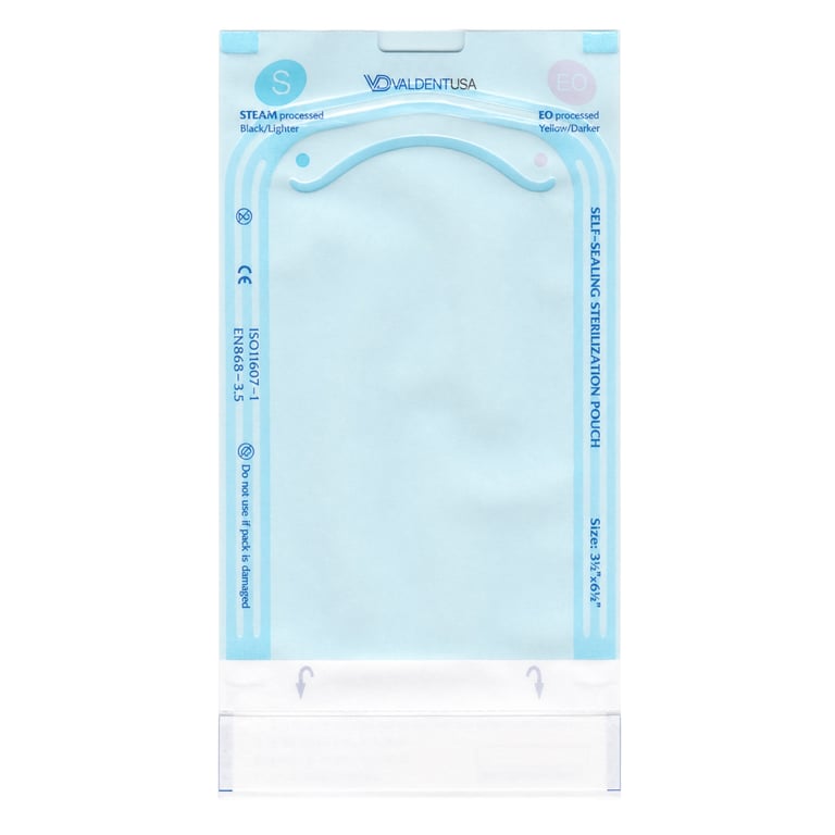 Valdent USA 3.5" x 6.5" Paper/Blue Film Steriliza