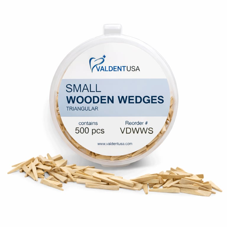 Valdent USA Matrix Wooden Wedges, Natural, Small, 500/Pk. Designed for accurate and reliable