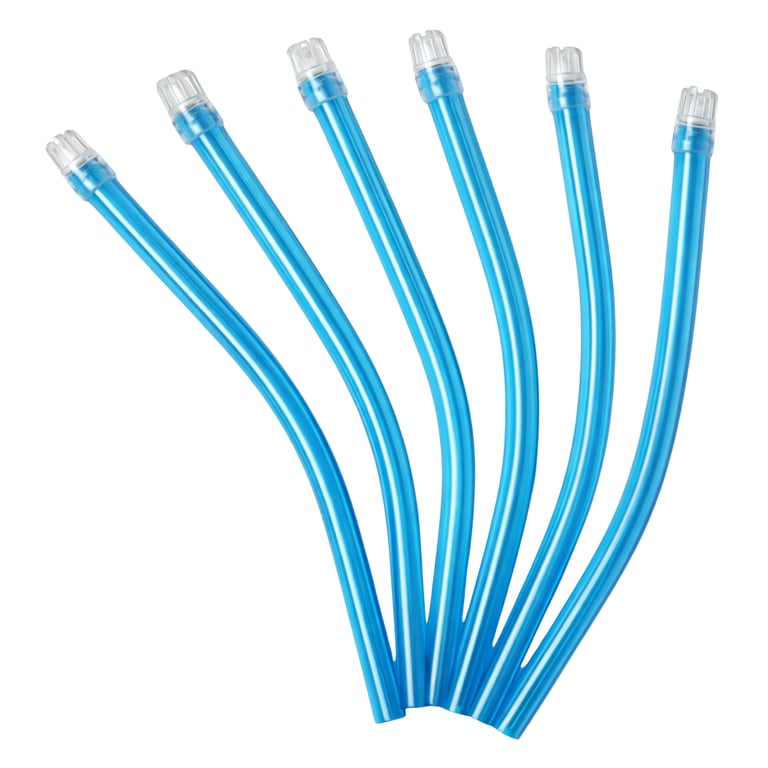 Valdent USA PVC Saliva Ejectors, Blue/Clear, 100/Pk. Facilitate precise low-volume evacuation