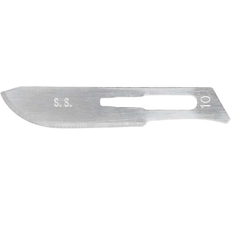 Valdent USA #10 Sterile Surgical Blades, Stainless Steel, Box of 100 Blades. High carbon steel